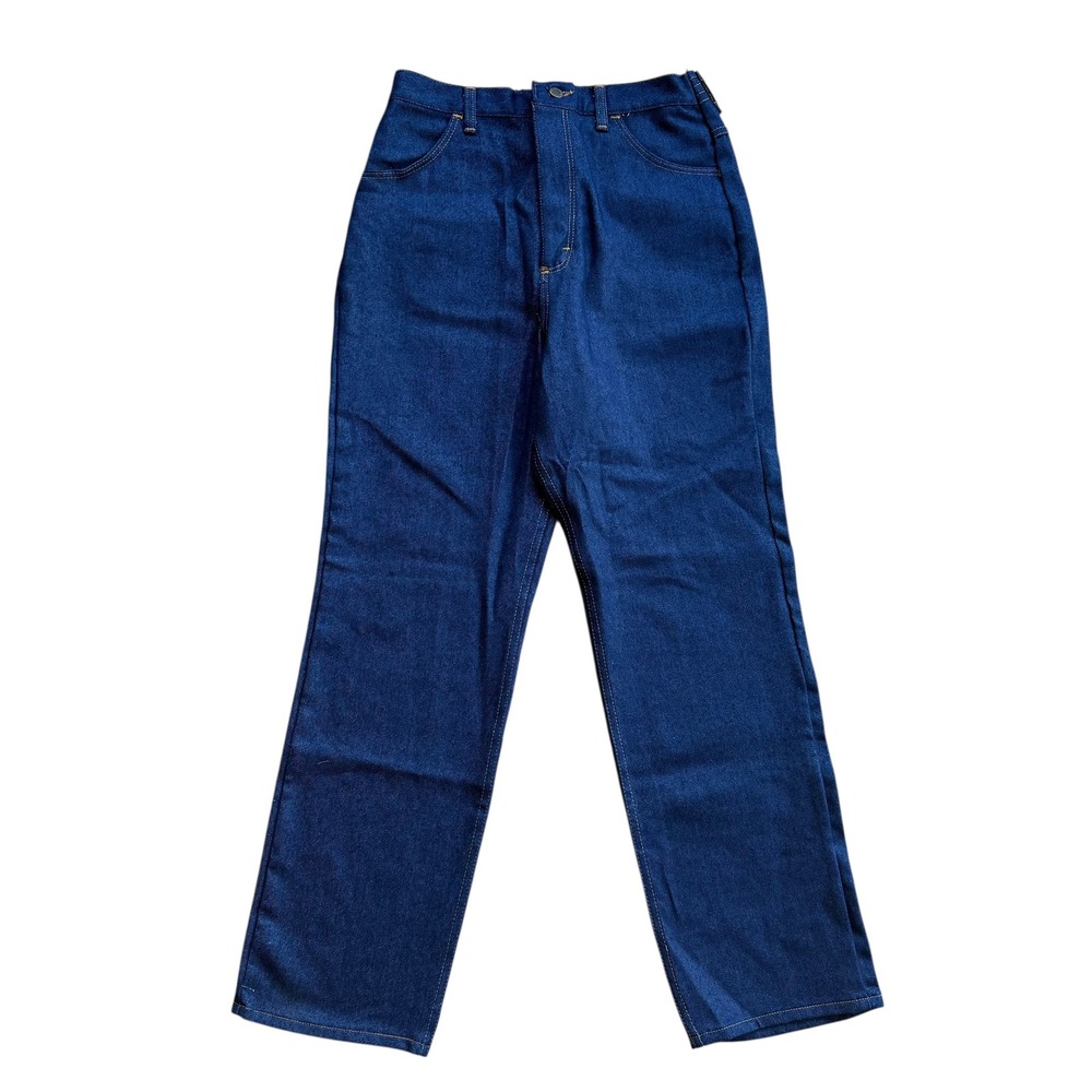 Maverick Women Dark Wash Denim‎ Jeans Elastic Waist Straight Leg Size 14